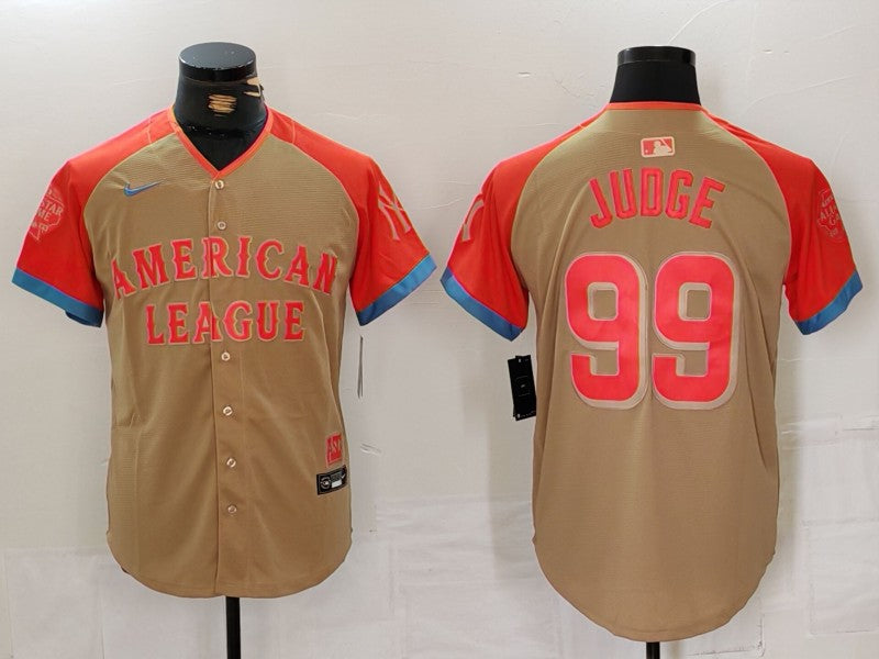 Men's American League Aaron Judge #99 Cream 2024 MLB All-Star Game Limited Player jersey