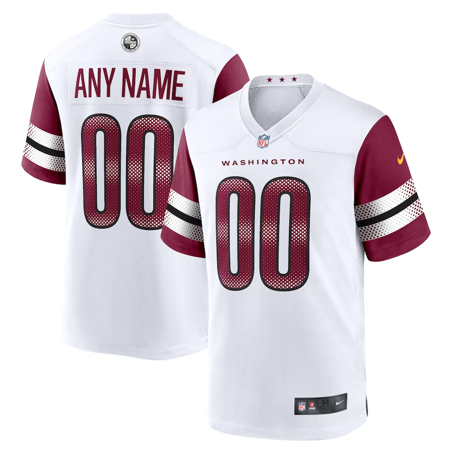 Custom Washington Commanders White Game Player jersey