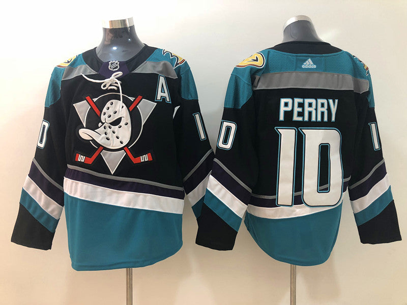 Men's Anaheim Ducks Corey Perry #10 Black Breakaway jersey