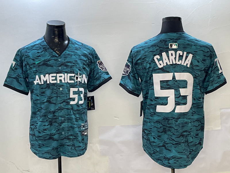 Men's American League Adolis Garcia #53 Teal 2023 MLB All-Star Game Limited Player jersey