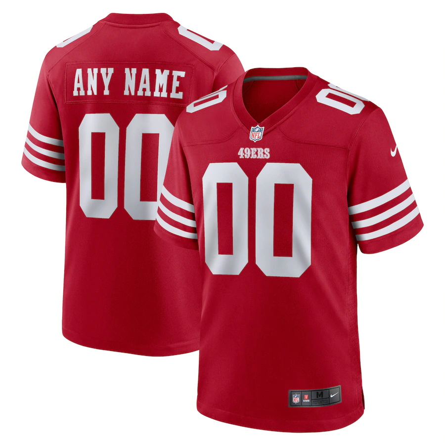 Custom San Francisco 49ers Scarlet jersey
