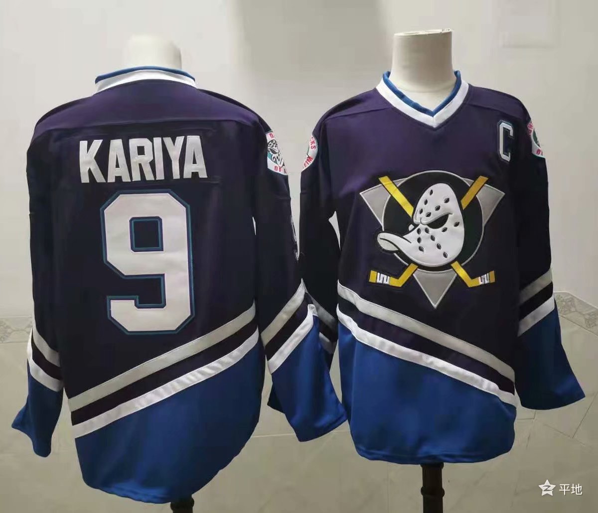 Men's Anaheim Ducks Paul Kariya #9 Navy Breakaway jersey