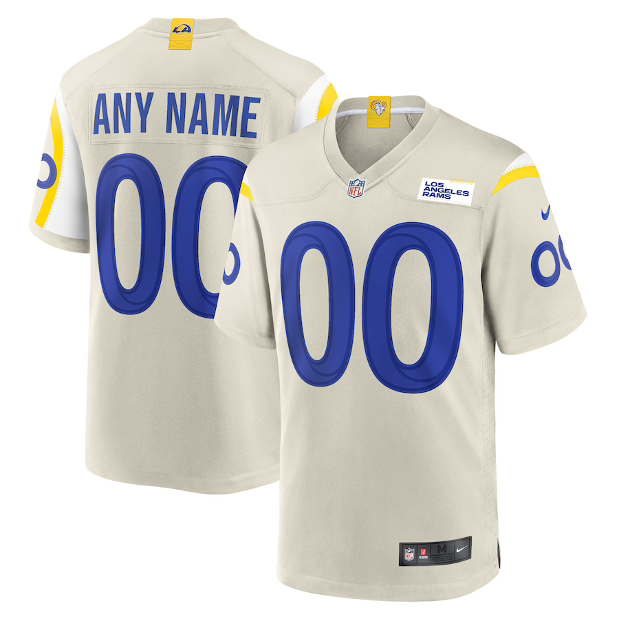 Custom Los Angeles Rams Bone Game jersey