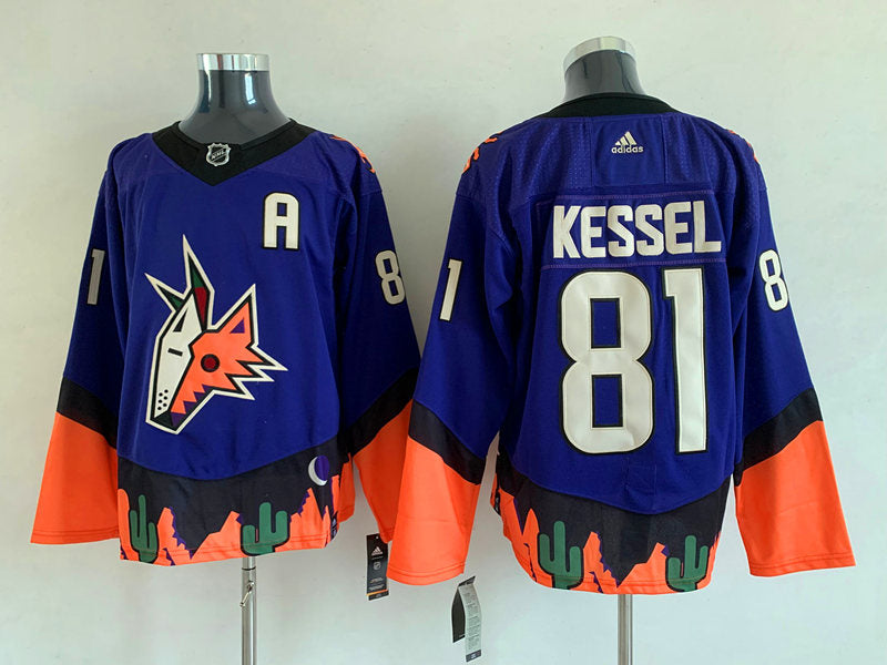 Men's Arizona Coyotes Phil Kessel #81 Blue Breakaway Player jersey