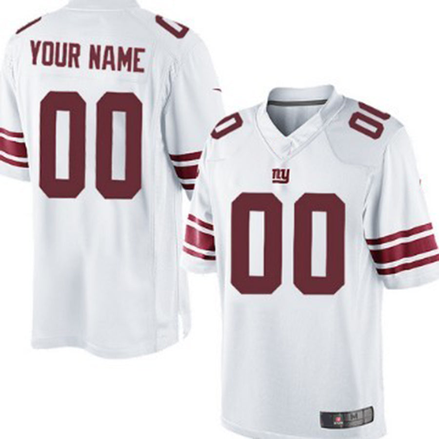 custom New York Giants White Limited jersey Stitched American Football Jerseys