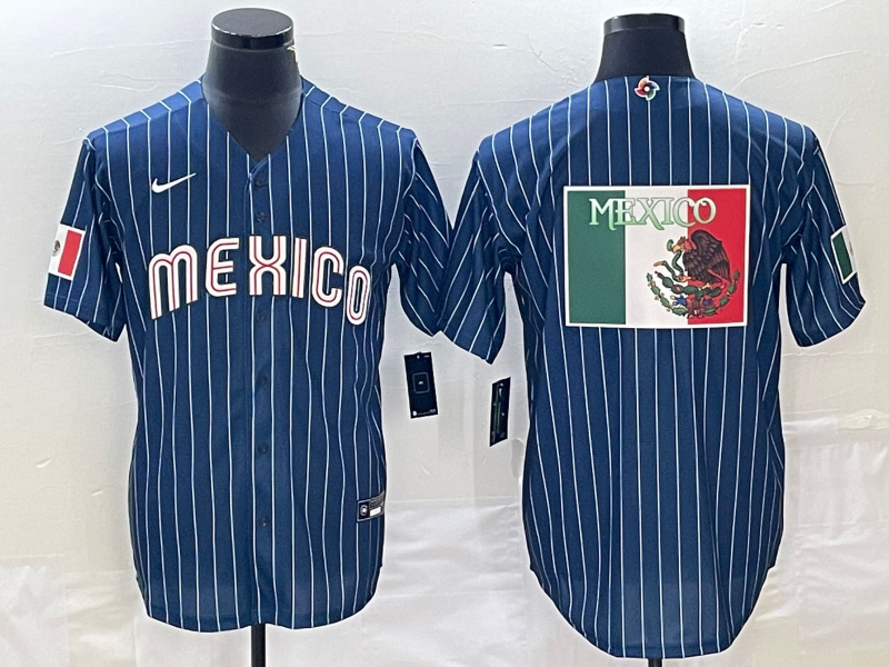 Men's 2023 World Baseball Classic Mexico Navy jersey