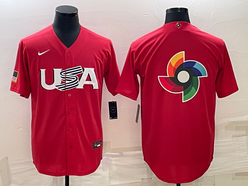 Men's 2023 World Baseball Classic USA Red jersey