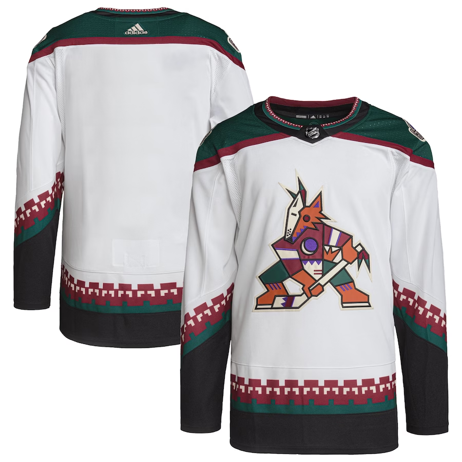 Men's Arizona Coyotes White Primegreen Authentic Blank jersey