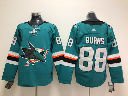 Men's San Jose Sharks Brent Burns #88 Teal Home Breakaway Player jersey