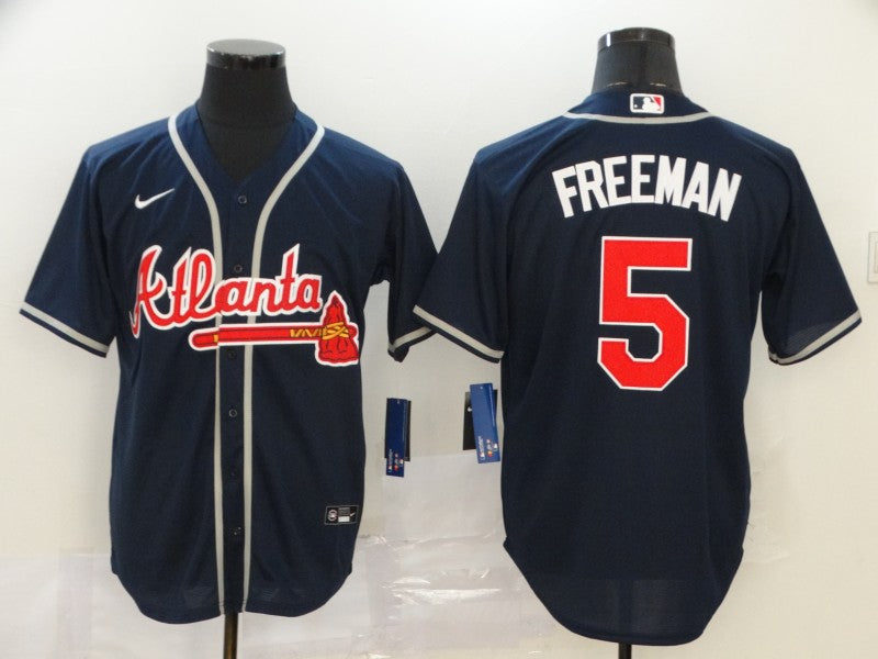 Men's Atlanta Braves Freedie Freeman #5 MLB White Replica jersey