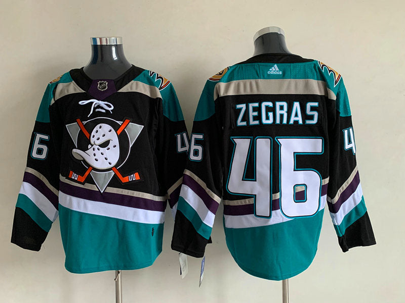 Men's Anaheim Ducks Trevor Zegras #46 Black Breakaway Player jersey