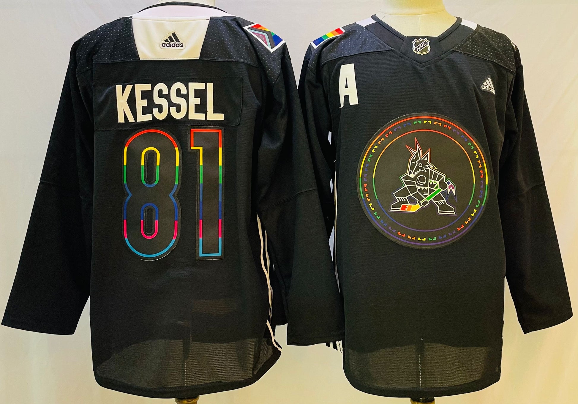 Men's Arizona Coyotes Phil Kessel #81 Black Breakaway Player jersey