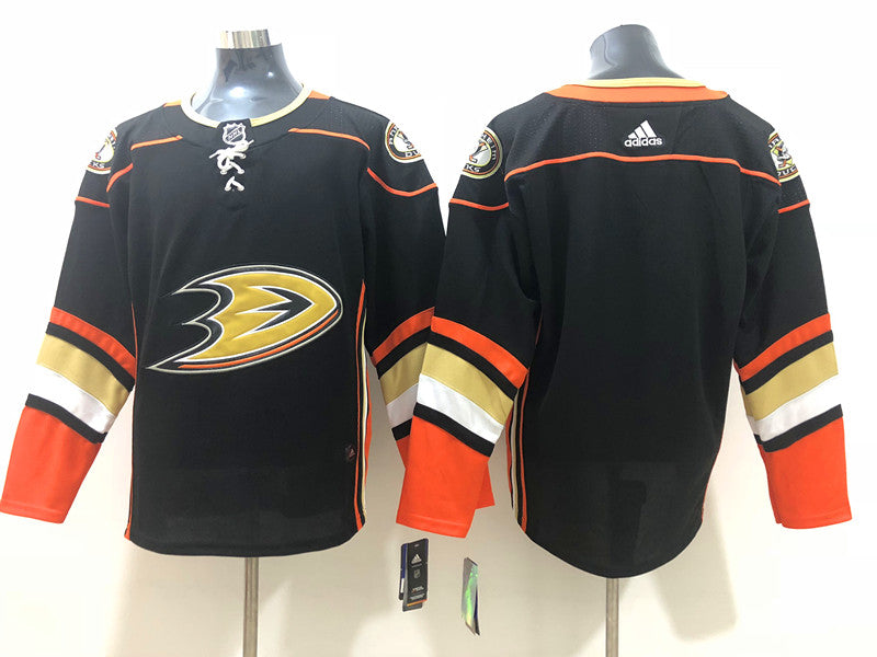 Men's Anaheim Ducks Black Breakaway Home Blank jersey