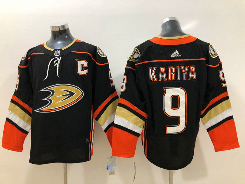 Men's Anaheim Ducks Paul Kariya #9 Black Home Breakaway Player jersey