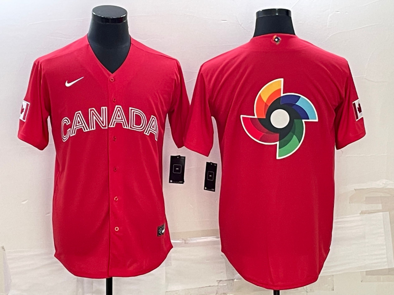 Men's 2023 World Baseball Classic Canada Red jersey