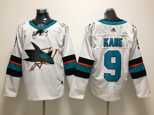 Men's San Jose Sharks Evander Kane #9 White Breakaway Player jersey