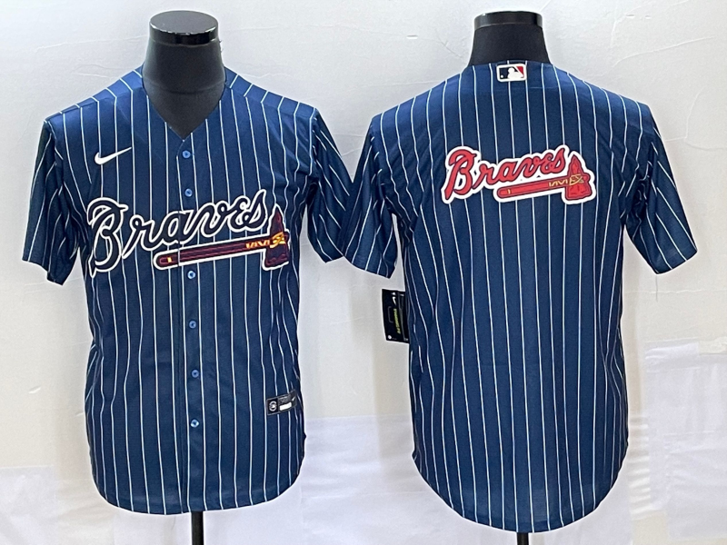 Men's Atlanta Braves Blue Replica Team jersey