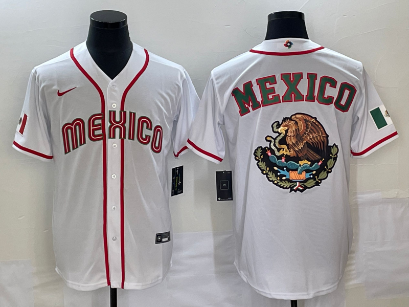 Men's 2023 World Baseball Classic Mexico White Replica Baseball jersey