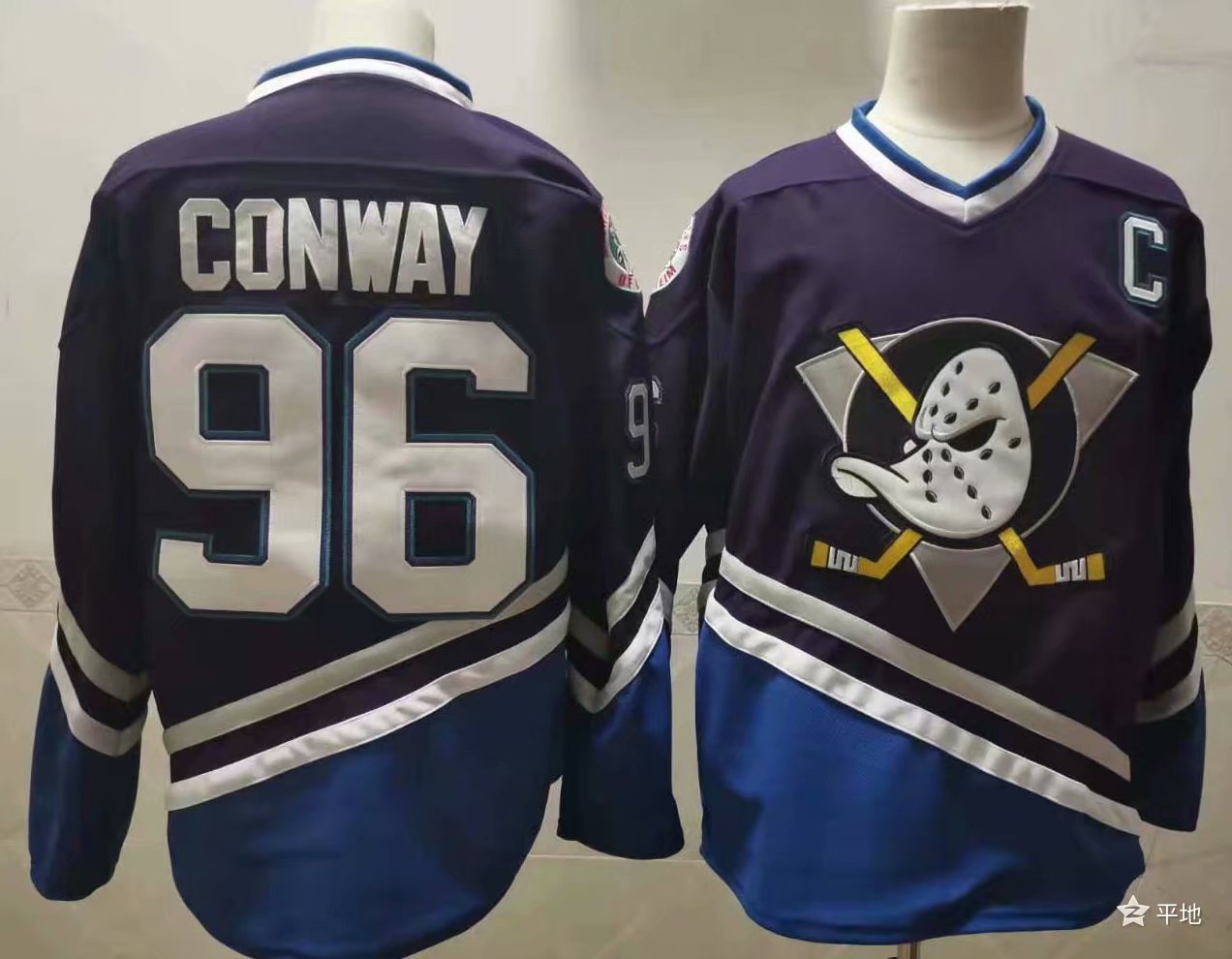 Men's Anaheim Ducks Charlie Conway #96 Navy Breakaway Player jersey
