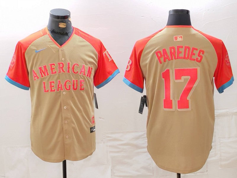 Men's American League Isaac Paredes #17 Cream 2024 MLB All-Star Game Limited Player jersey