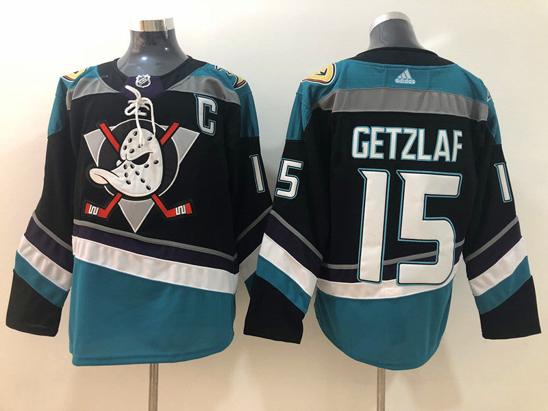 Men's Anaheim Ducks Ryan Getzlaf #15 Black Breakaway jersey