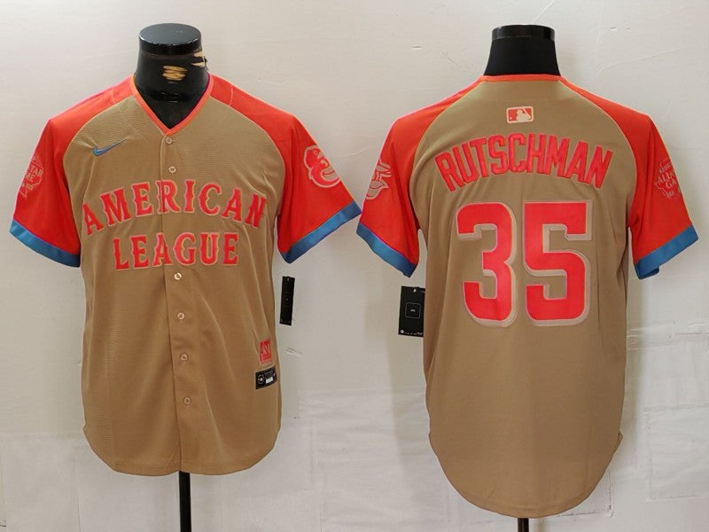 Men's American League Adley Rutschman #35 Cream 2024 MLB All-Star Game Limited Player jersey