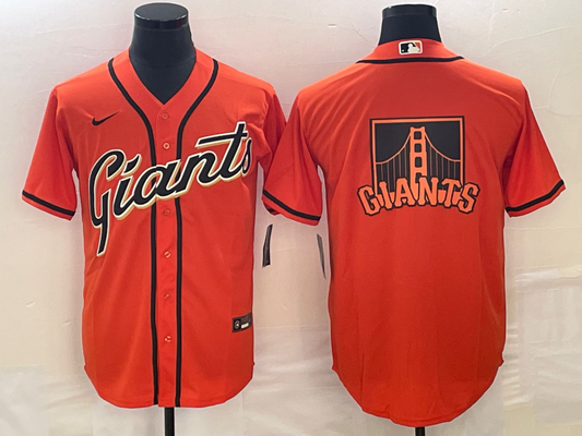 Men's San Francisco Giants Orange Replica Player Jersey1