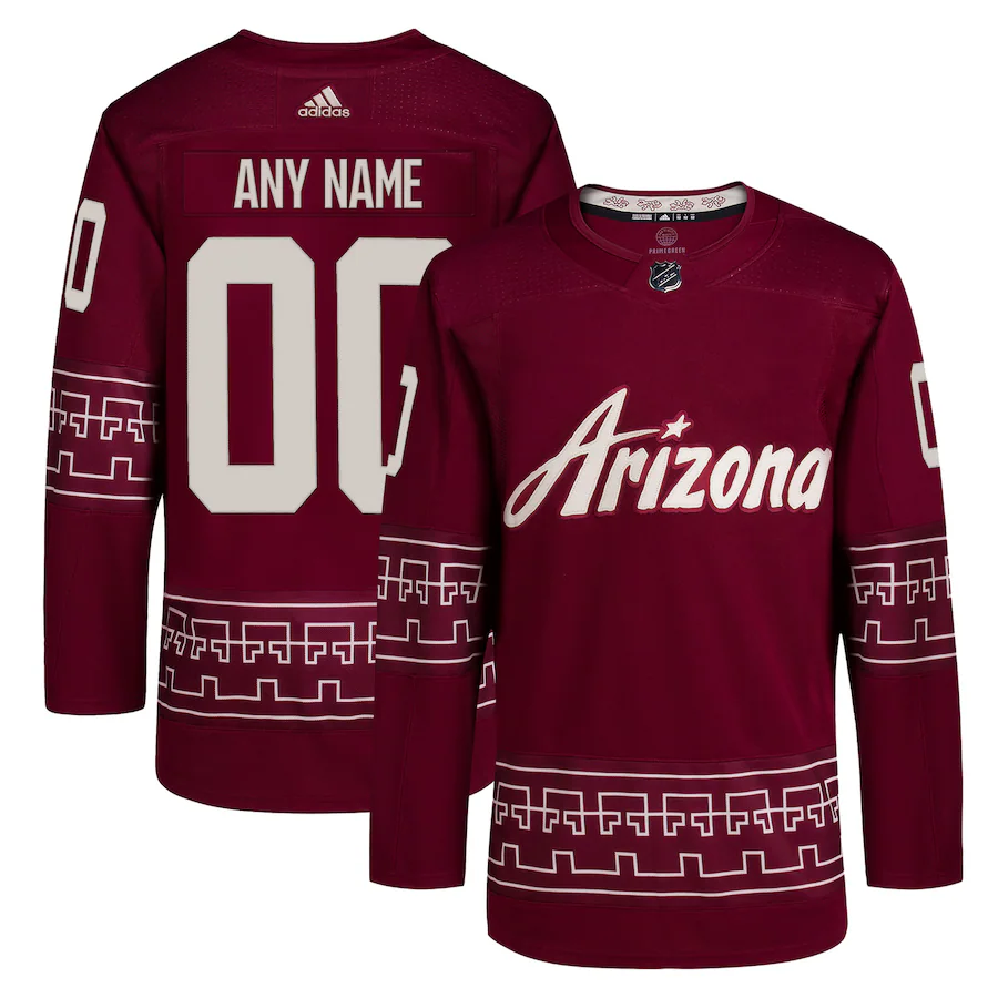 Men's Arizona Coyotes Garnet Alternate Authentic Pro Primegreen Custom jersey