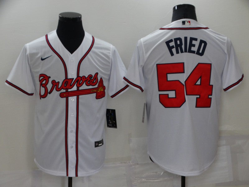 Men's Atlanta Braves Max Fried #54 White Replica Player jersey
