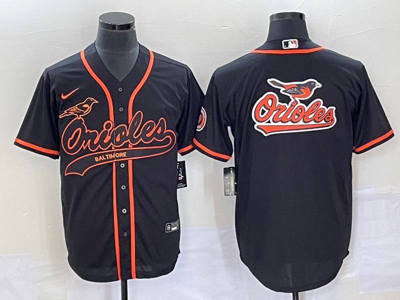 Men's Baltimore Orioles Black Replica Team jersey Joint Edition