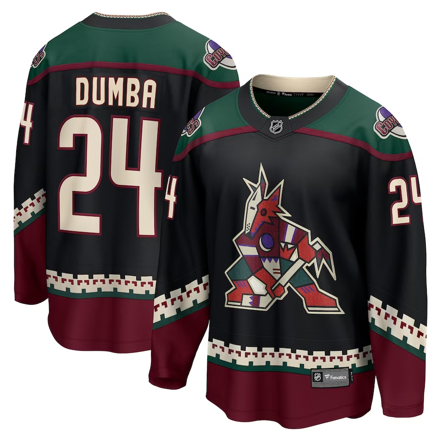 Men's Arizona Coyotes Matt Dumba #24 Black Home Breakaway jersey