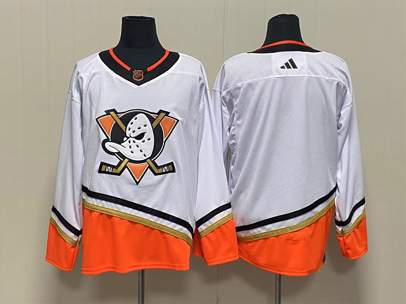 Men's Anaheim Ducks White Blank jersey