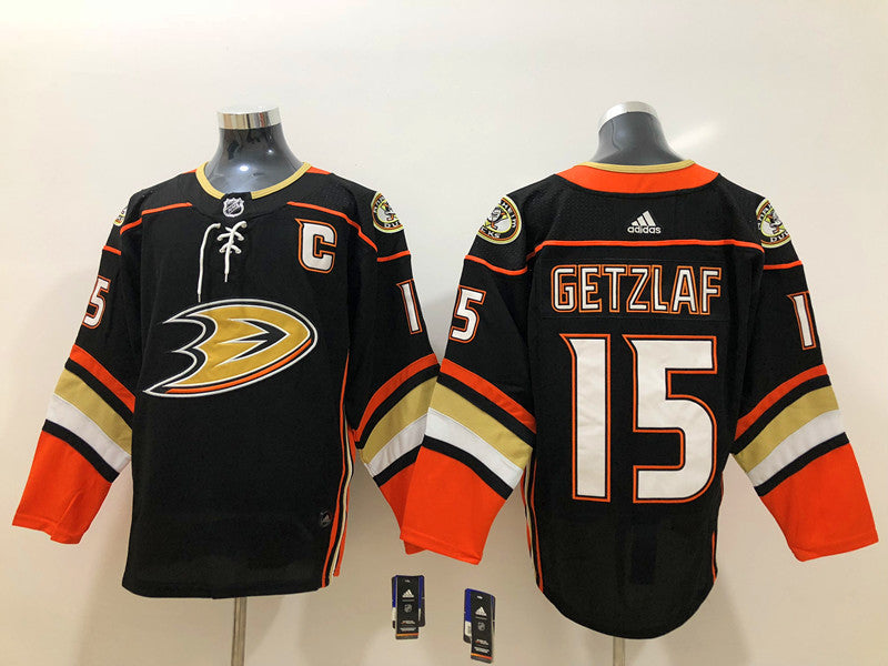 Men's Anaheim Ducks Ryan Getzlaf #15 Black Home Breakaway Player jersey