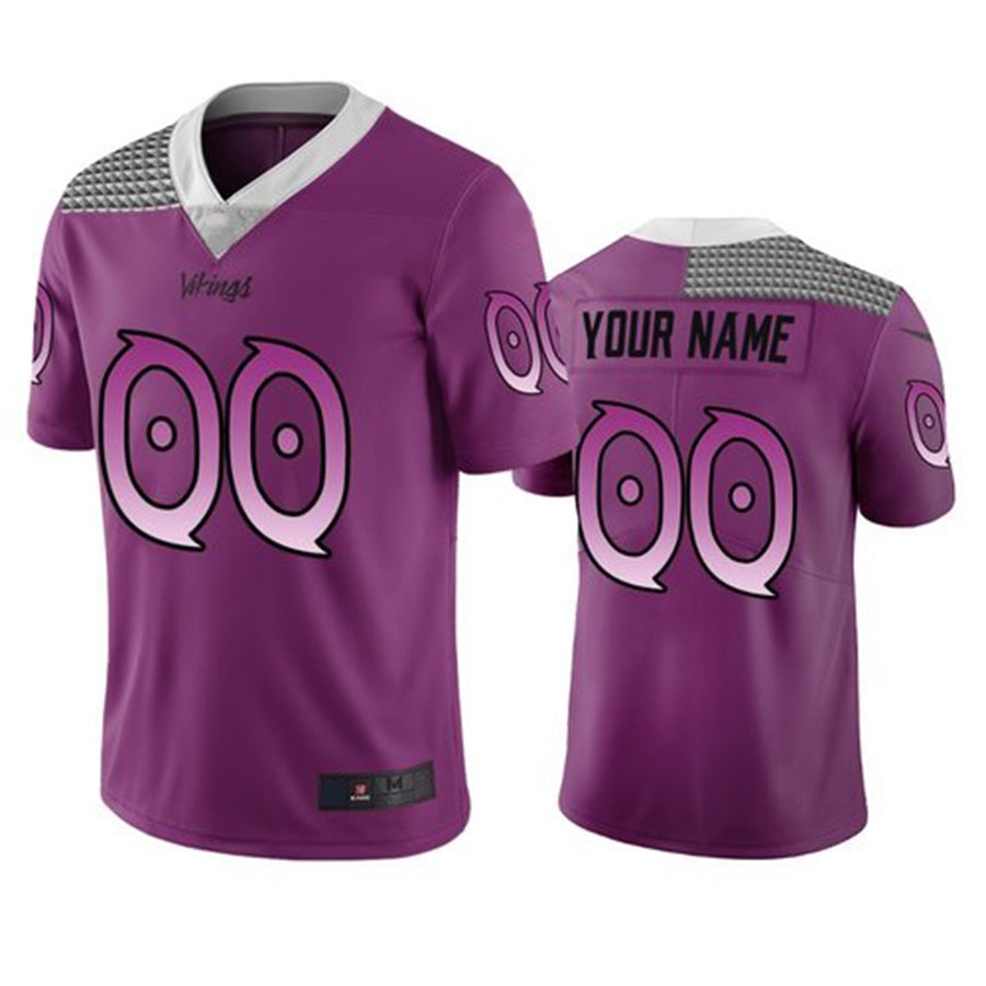 custom Minnesota Vikings Purple Vapor Limited City Edition jersey Stitched Jerseys Football Jerseys