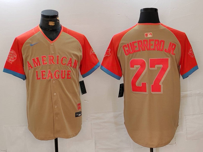 Men's American League Vladimir Guerrero Jr. #27 Cream 2024 MLB All-Star Game Limited Player jersey