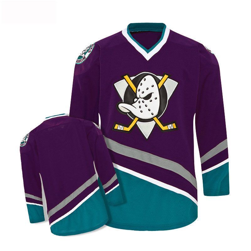 Men's Anaheim Ducks Purple/Blue Line Blank Player jersey