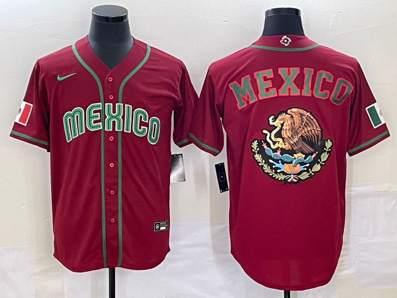 Men's 2023 World Baseball Classic Mexico Red Replica Baseball jersey