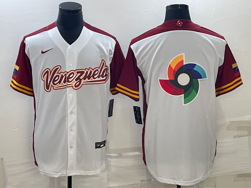 Men's 2023 World Baseball Classic Venezuela White jersey