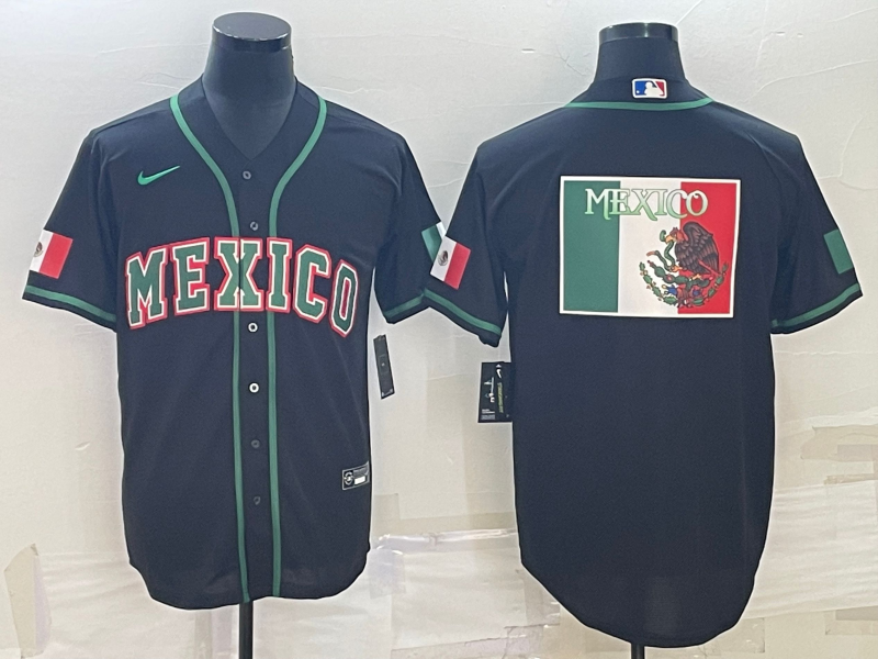 Men's 2023 World Baseball Classic Mexico Black jersey