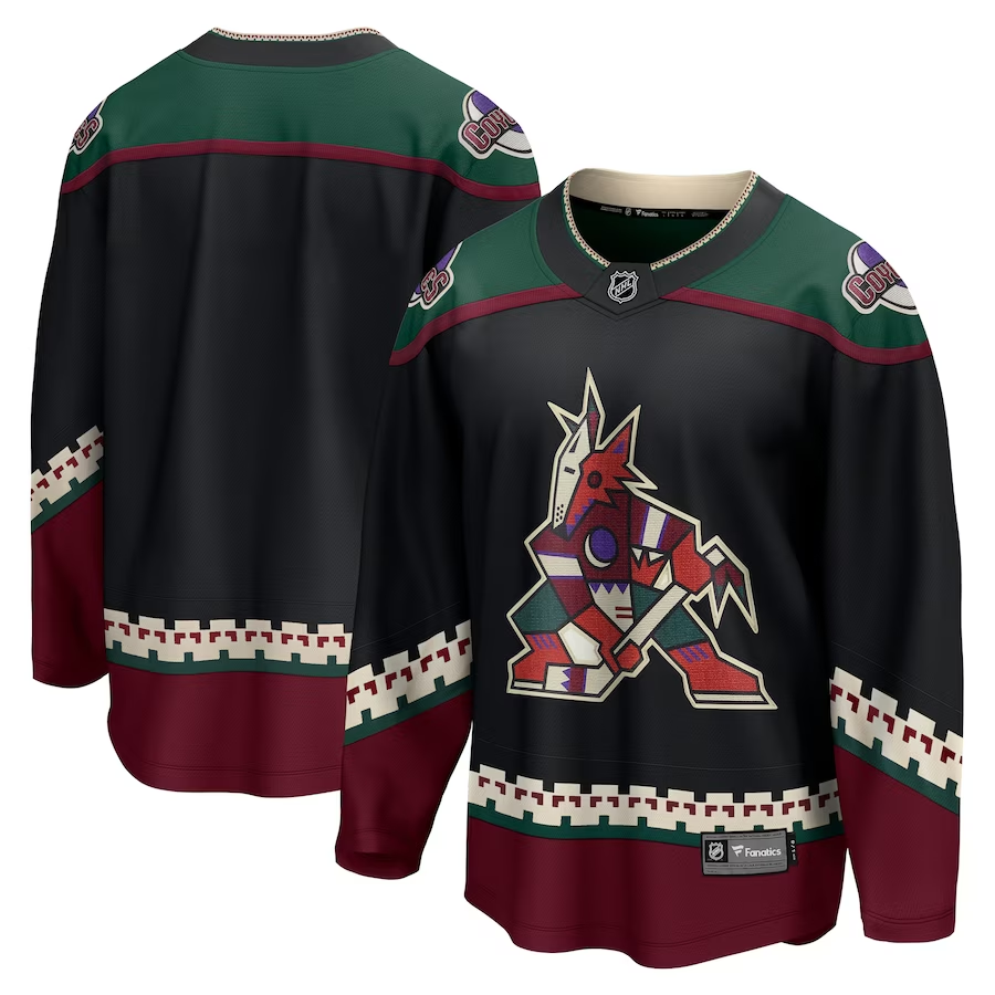 Men's Arizona Coyotes Black Home Breakaway Blank jersey