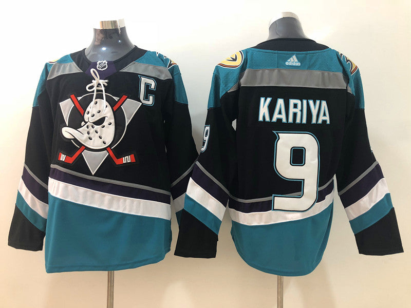 Men's Anaheim Ducks Paul Kariya #9 Black Breakaway jersey