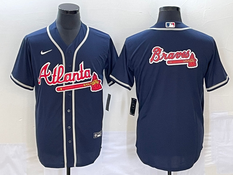 Men's Atlanta Braves Navy Replica Team jersey