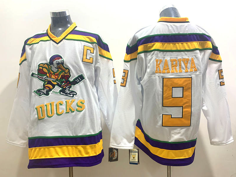Men's Anaheim Ducks Paul Kariya #9 White Breakaway jersey