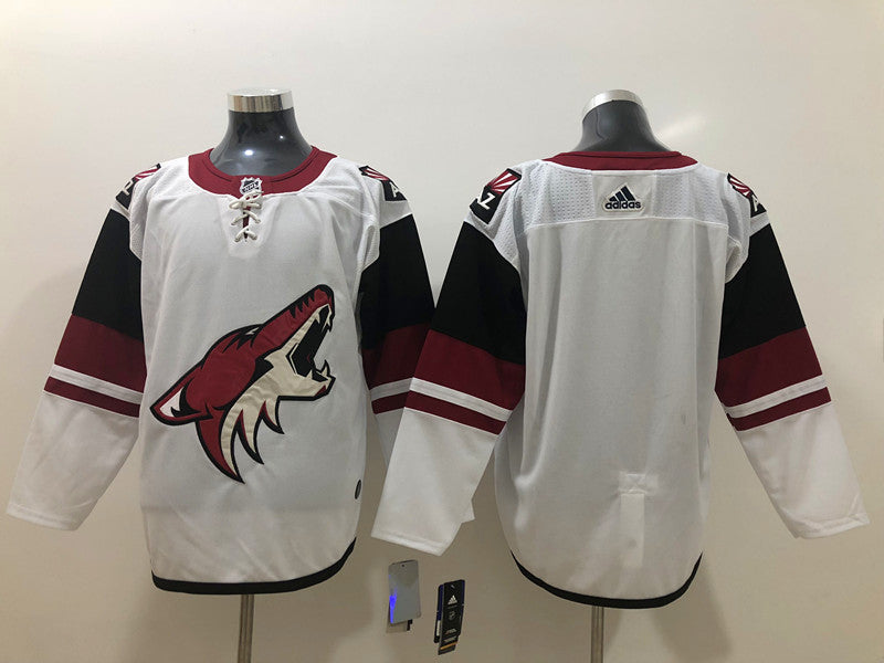 Men's Arizona Coyotes White Away Breakaway Blank jersey