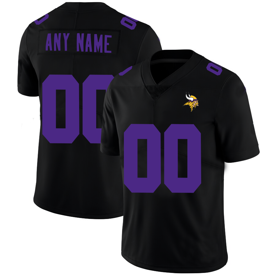 custom Minnesota Vikings Football Jerseys Black American Stitched Name And Number Size S to 6XL Christmas Birthday Gift