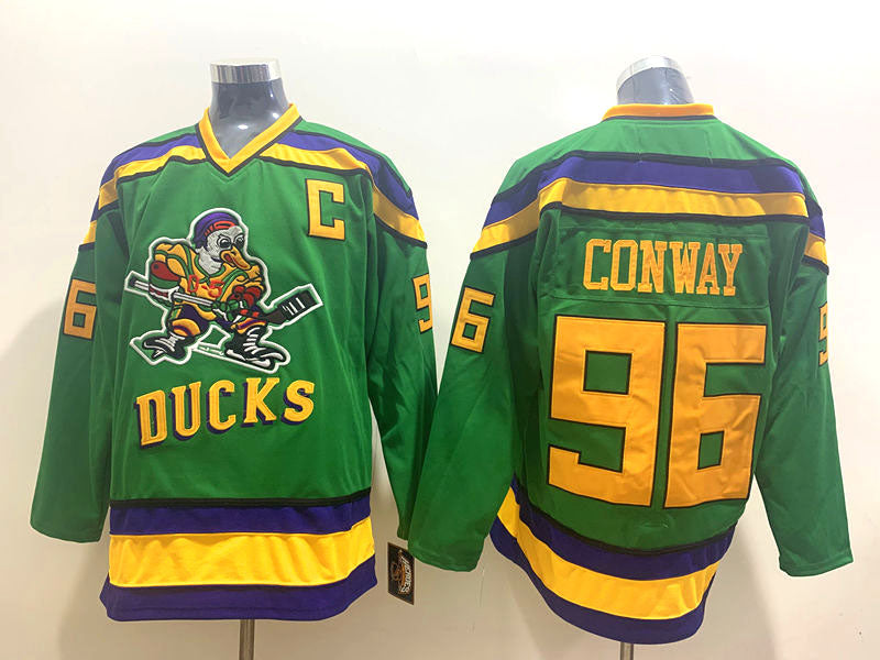 Men's Anaheim Ducks Charlie Conway #96 Green Breakaway Player jersey