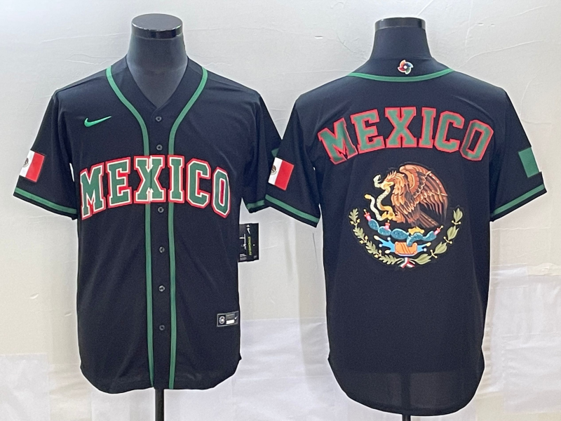 Men's 2023 World Baseball Classic Mexico Black Replica Baseball jersey