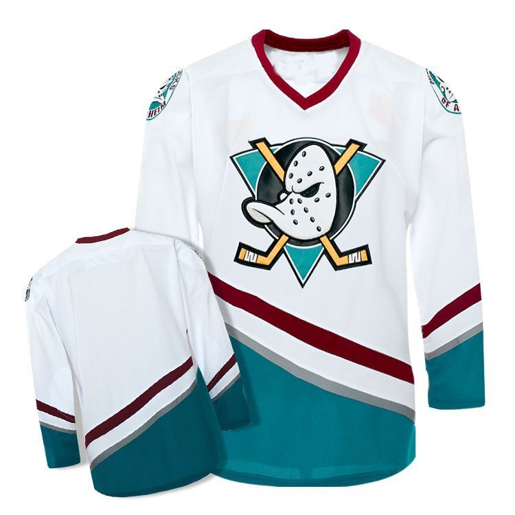 Men's Anaheim Ducks White/Blue Line Blank Player jersey