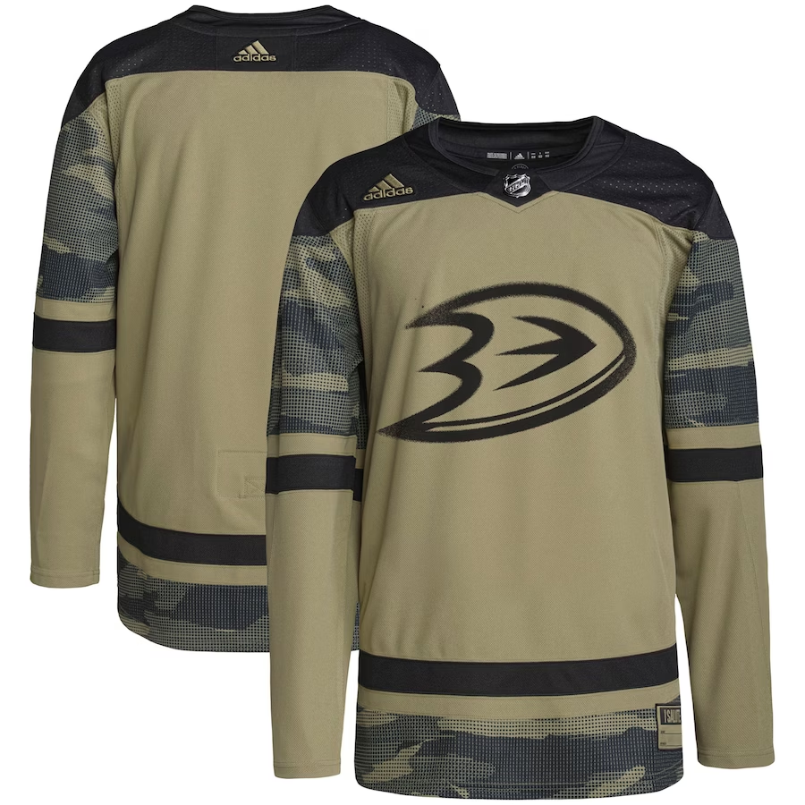 Men's Anaheim Ducks Camo Military Appreciation Team Authentic Practice Blank jersey