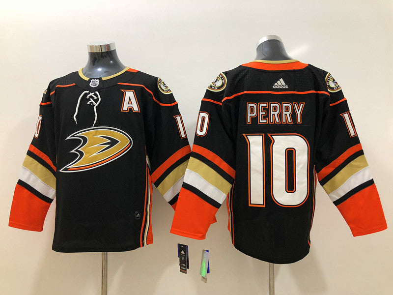 Men's Anaheim Ducks Corey Perry #10 Black Home Breakaway Player jersey